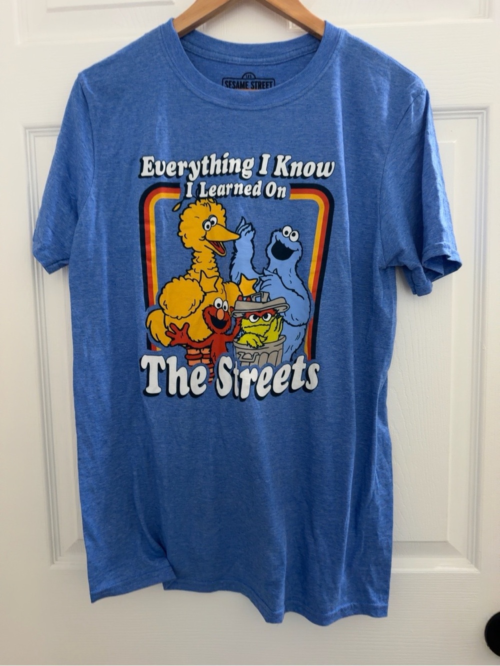 Sesame Street Light Blue Logo Tee